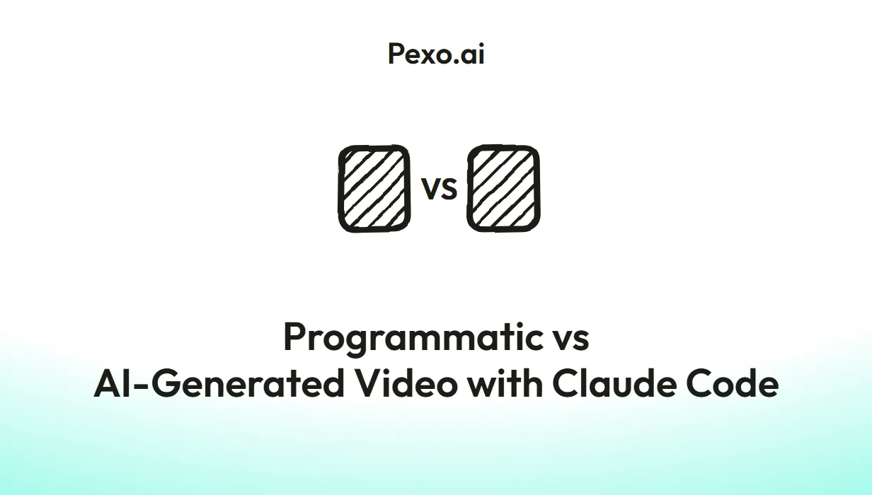 Programmatic vs AI-Generated Video with Claude Code: Remotion, HyperFrames, and Pexo Compared