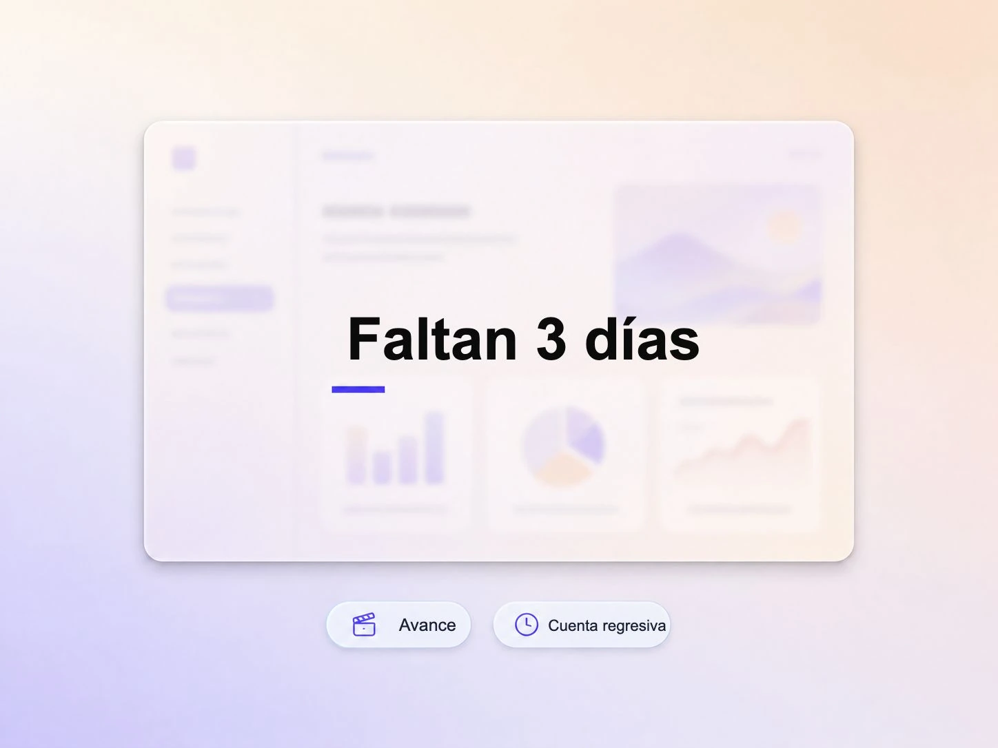 Un avance de video para el lanzamiento de una app móvil genera expectación con una cuenta regresiva.