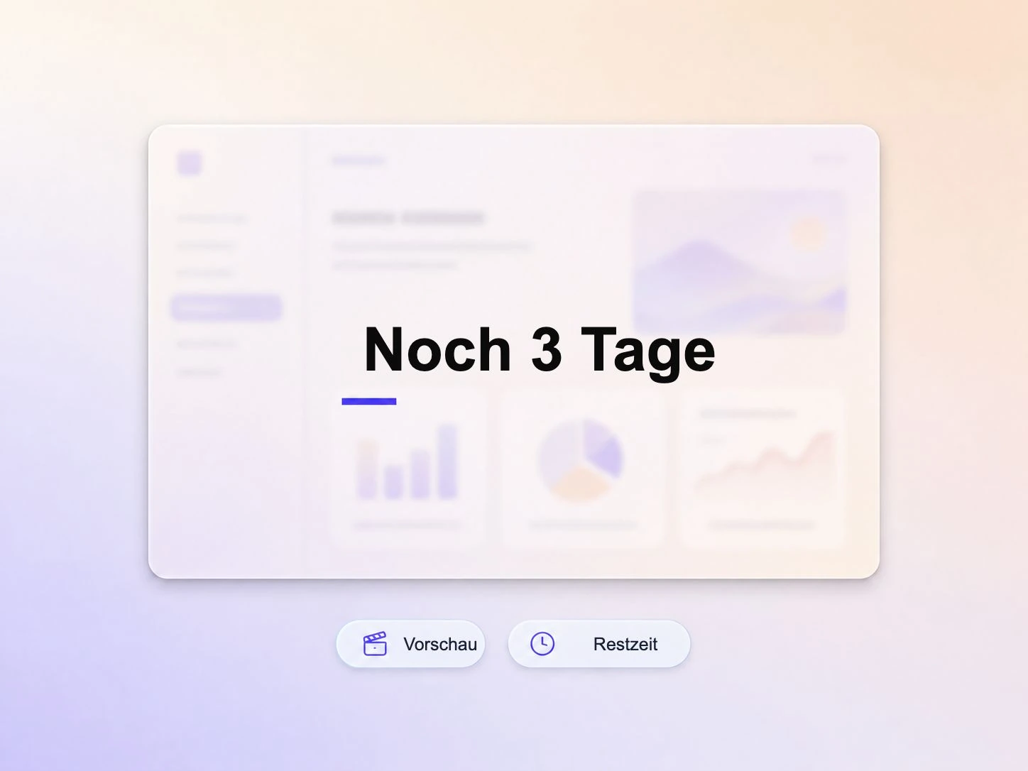 Ein Teaser-Video zum Launch einer mobilen App steigert die Vorfreude mit einem Countdown.