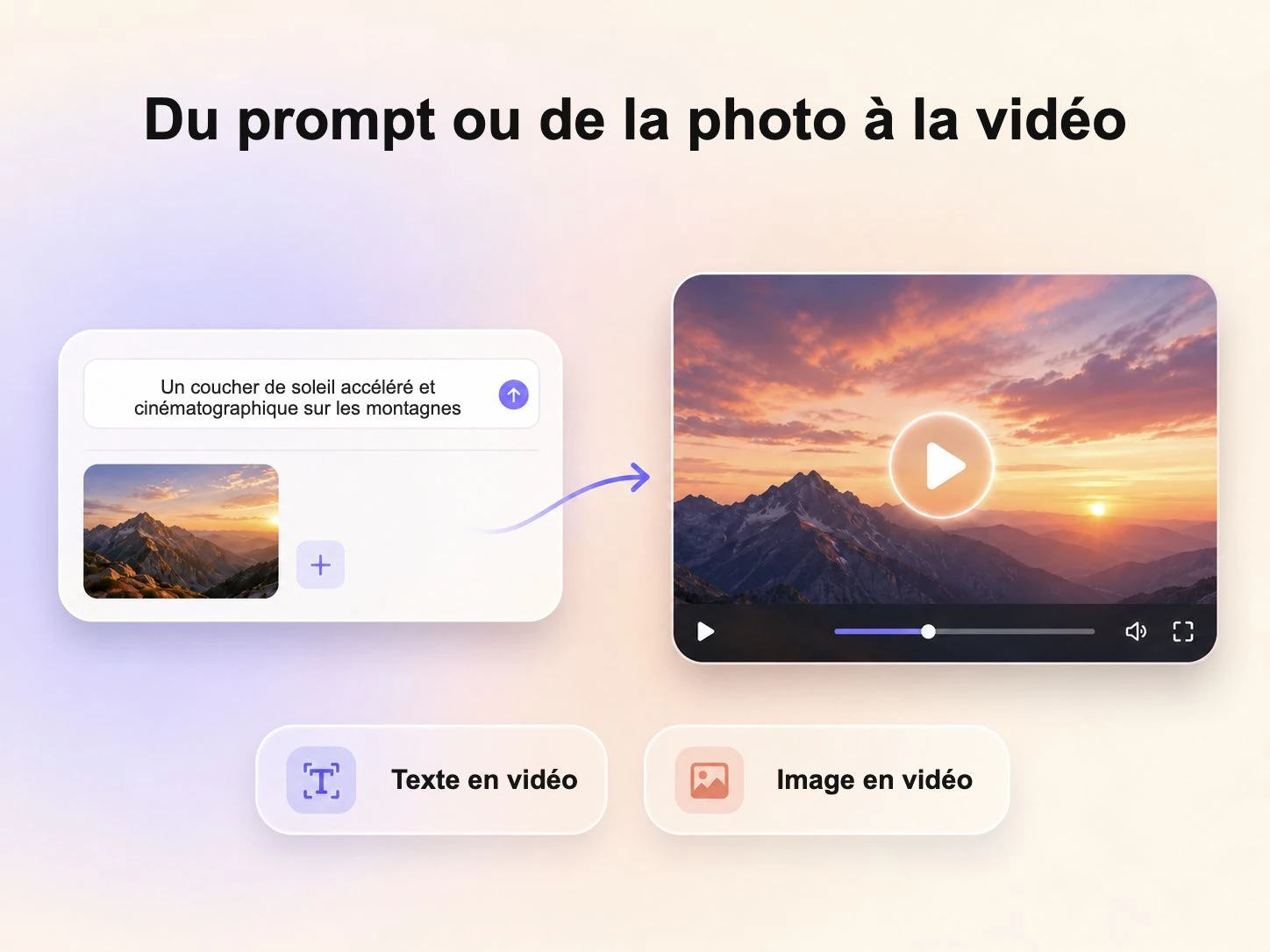 Création d'une bande-annonce de lancement à partir d'un texte et d'une photo dans l'éditeur Pexo