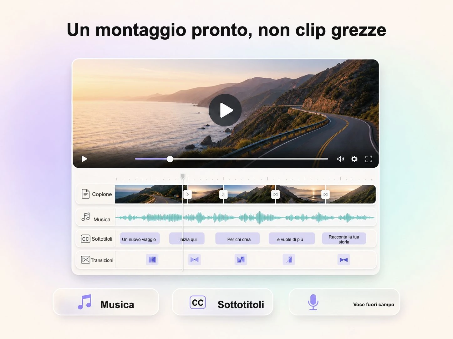 Sequenze sincronizzate con il ritmo e una colonna sonora originale in un trailer di lancio