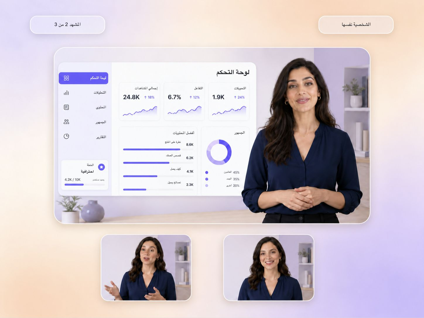 استمرارية المشاهد المتعددة لفيديوهات شرح SaaS من Pexo