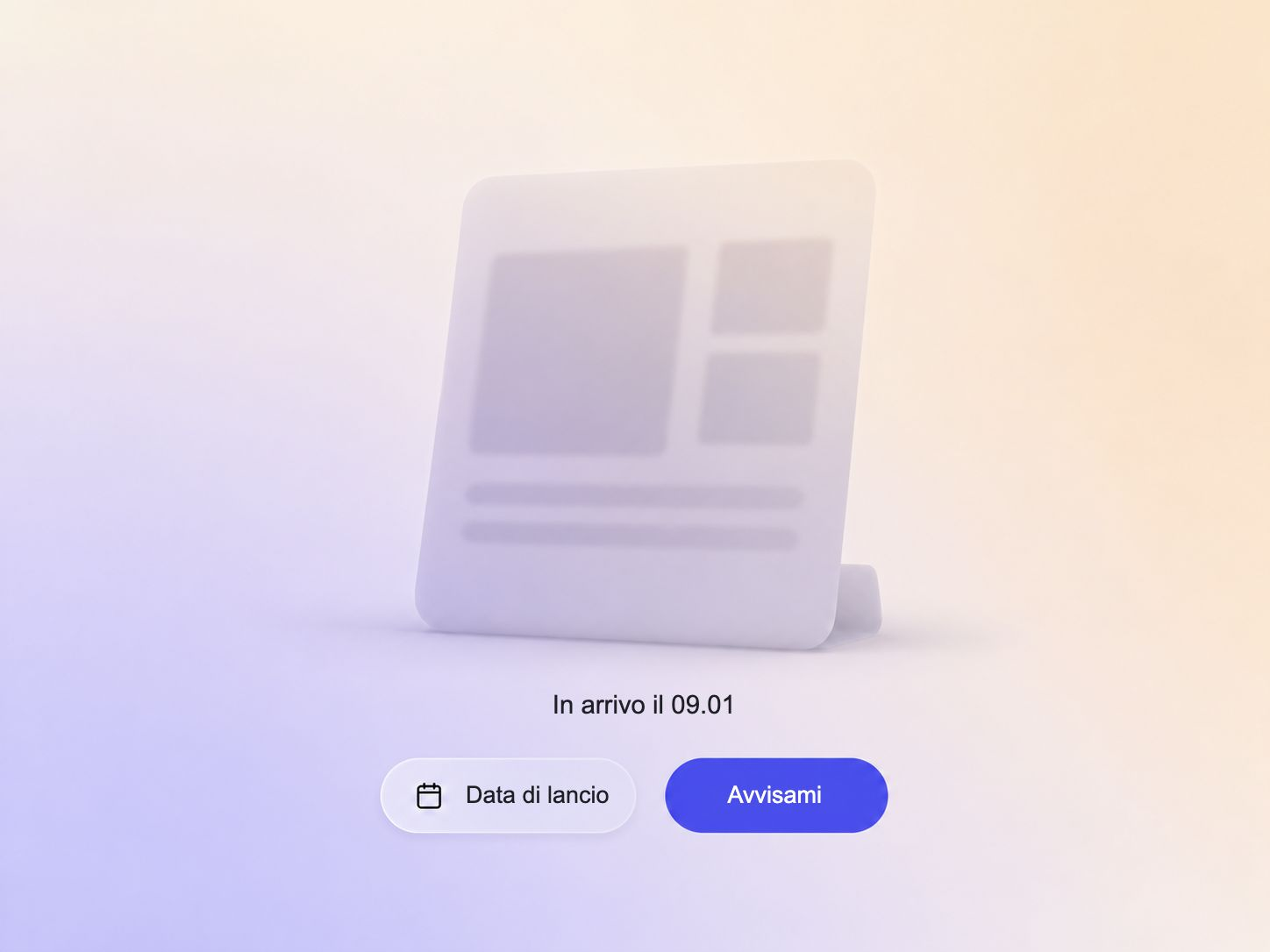 Il video di anteprima termina con una schermata con la data di lancio e un pulsante "Avvisami"