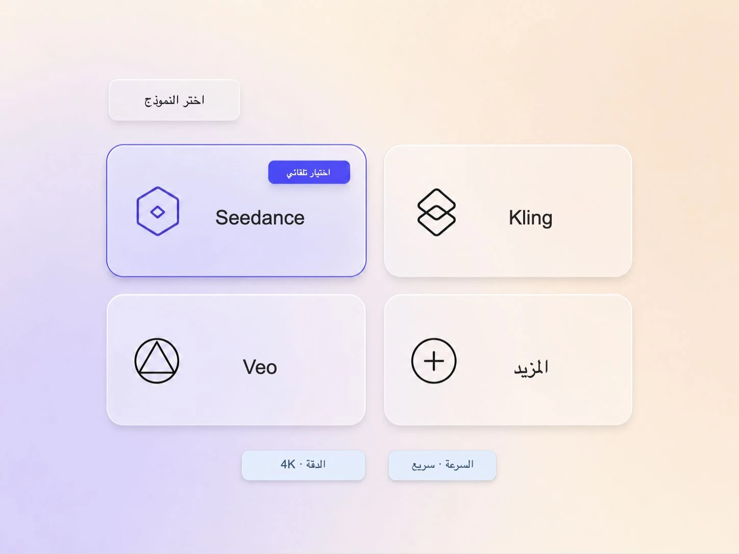 اختيار Pexo التلقائي لأفضل نموذج ذكاء اصطناعي لفيلمك القصير