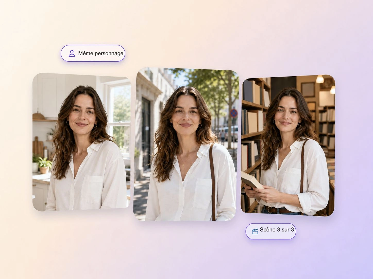 Des personnages cohérents dans chaque scène d'une vidéo TikTok IA