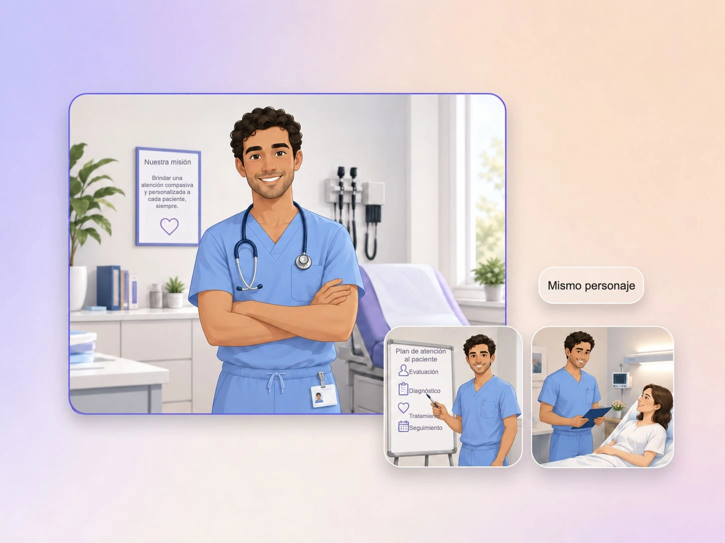 Continuidad multiescena para videos explicativos sobre salud con Pexo
