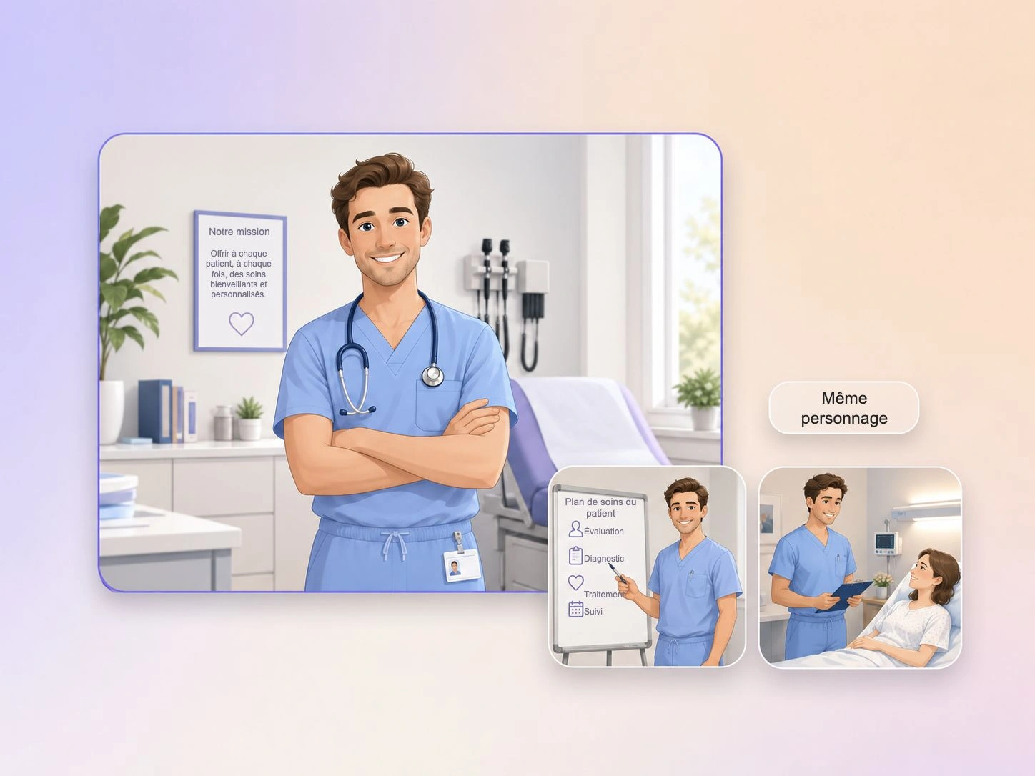 Continuité multi-scènes pour les vidéos explicatives du secteur de la santé par Pexo.