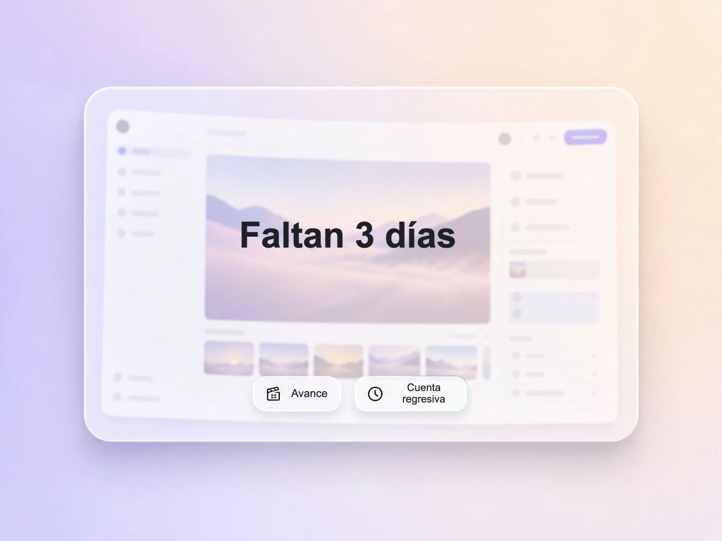 Un video de lanzamiento de producto que genera expectación con un avance de cuenta regresiva