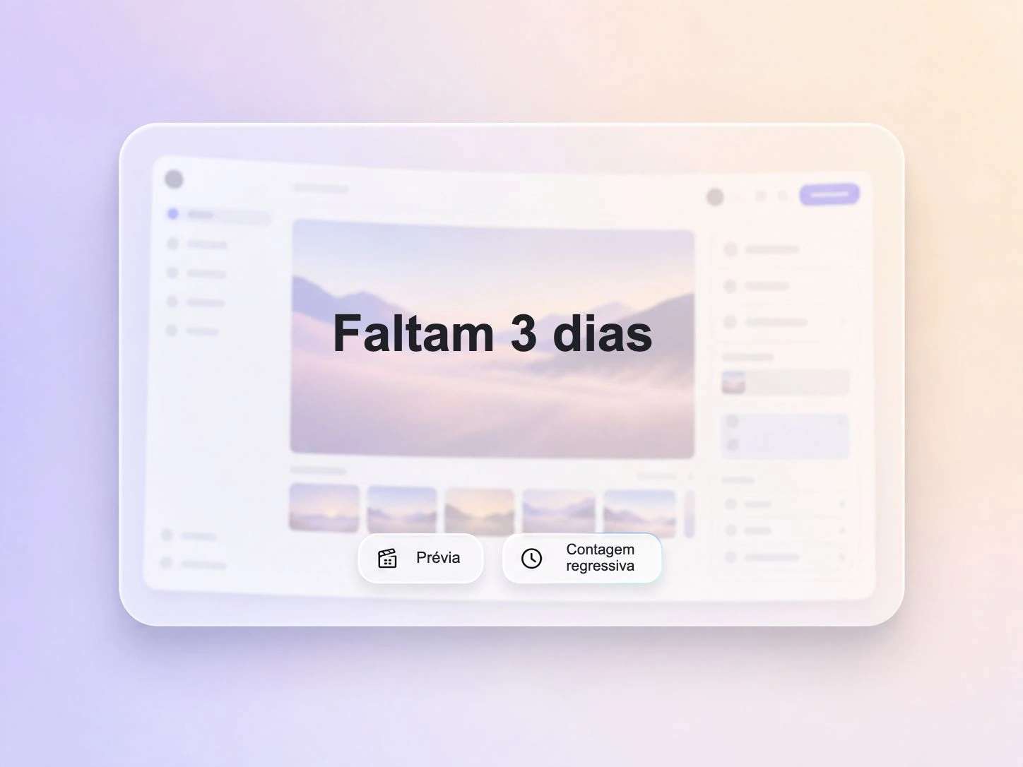Um vídeo de lançamento de produto que cria expectativa com um teaser de contagem regressiva