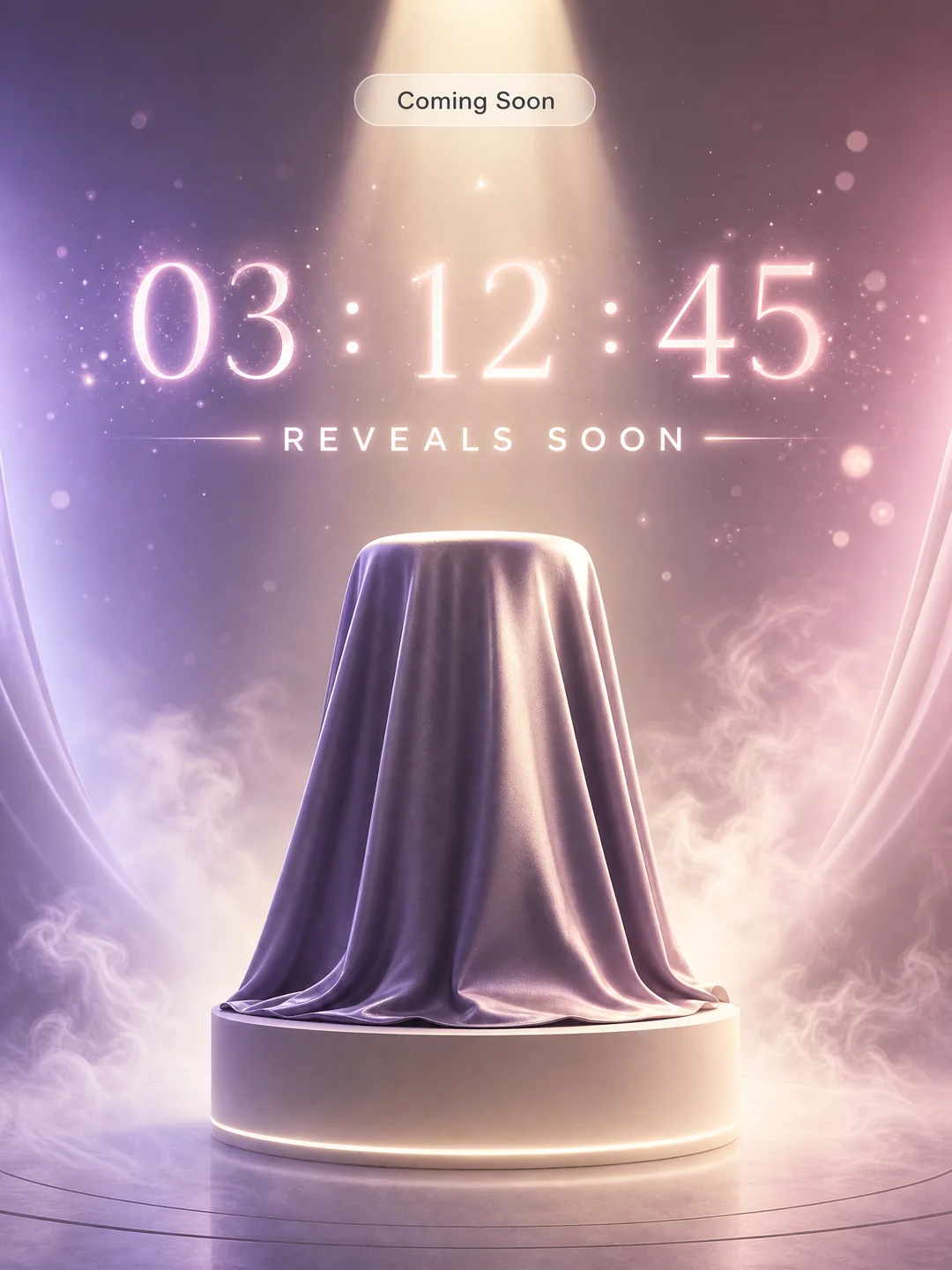Coming soon teaser video created with Pexo AI shown on a phone