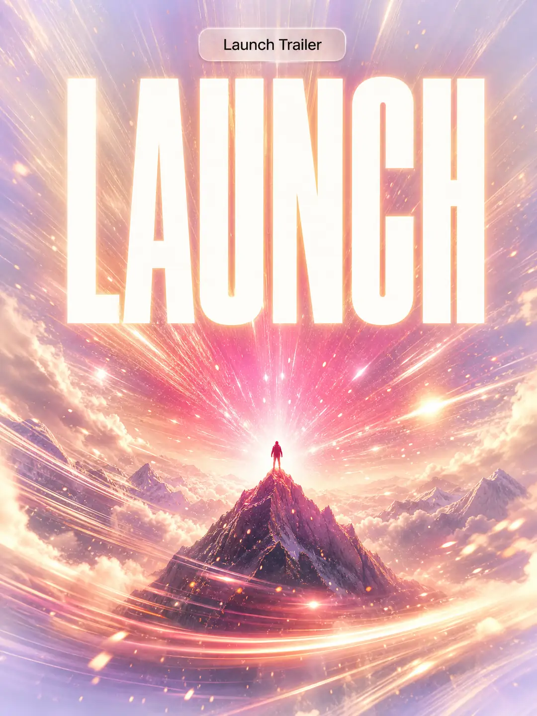 Launch trailer created with Pexo AI shown on a phone