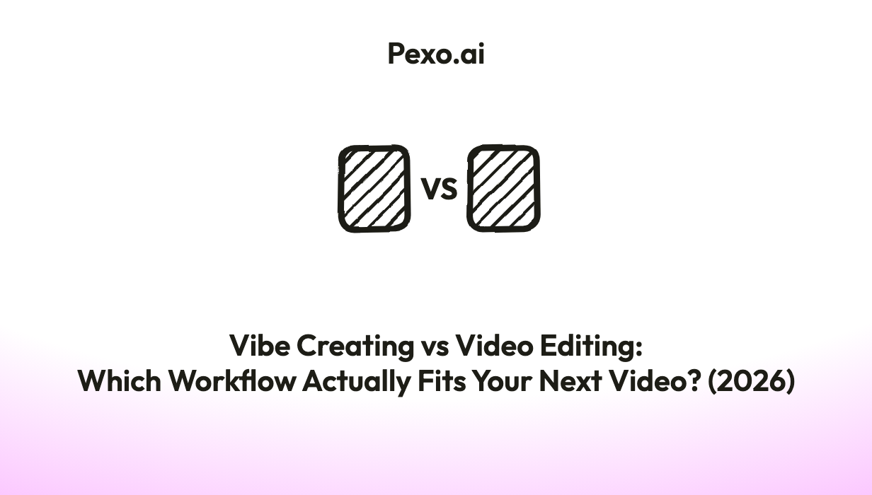 Vibe Creating vs Video Editing: Which Workflow Actually Fits Your Next Video? (2026)