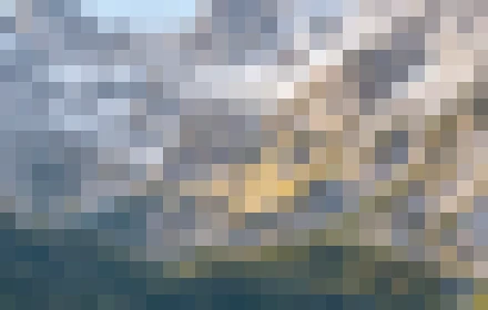 Simulated coarse pixels at enlarged scale