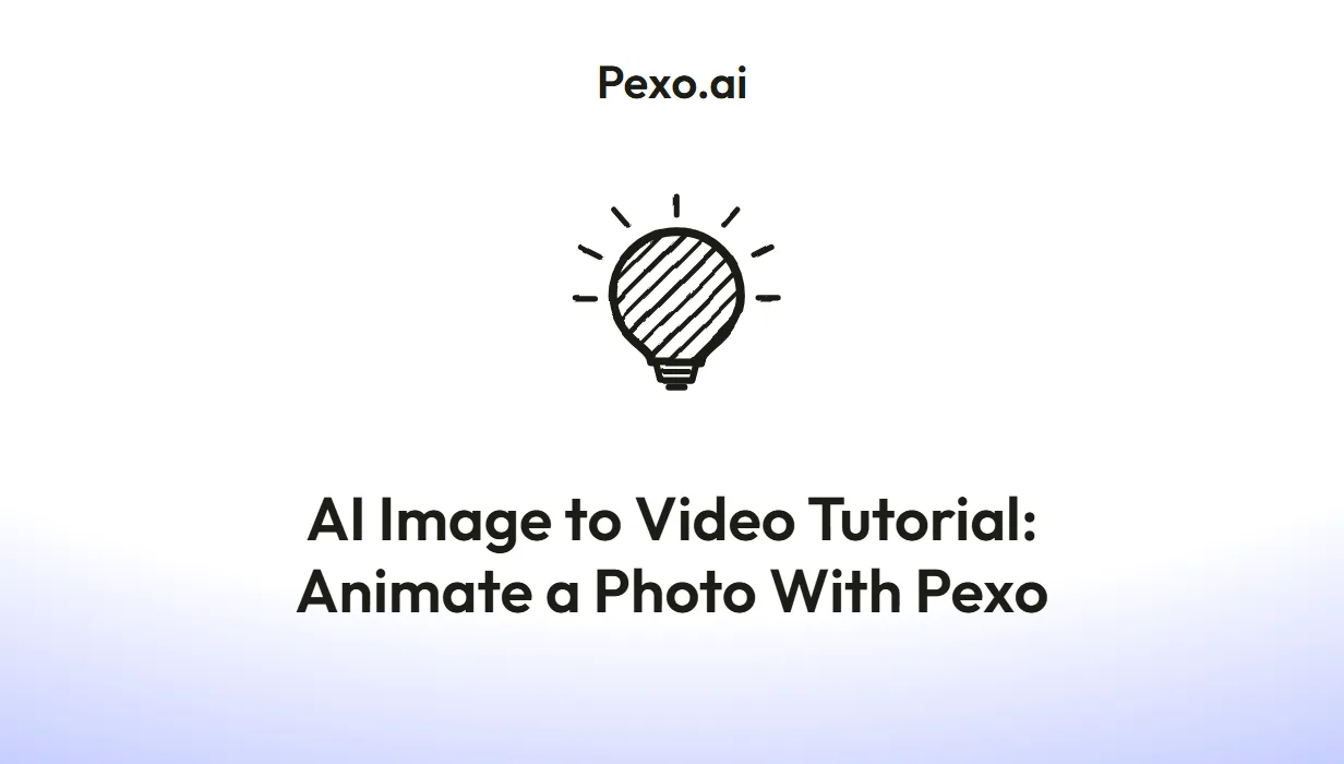 AI Image to Video Tutorial: Animate a Photo With Pexo
