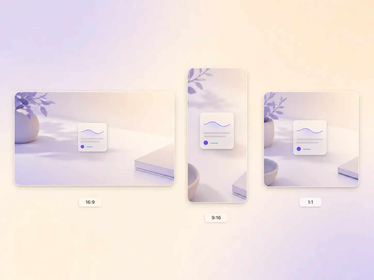 A product reveal video exported in 16:9, 9:16, and 1:1 formats up to 4K