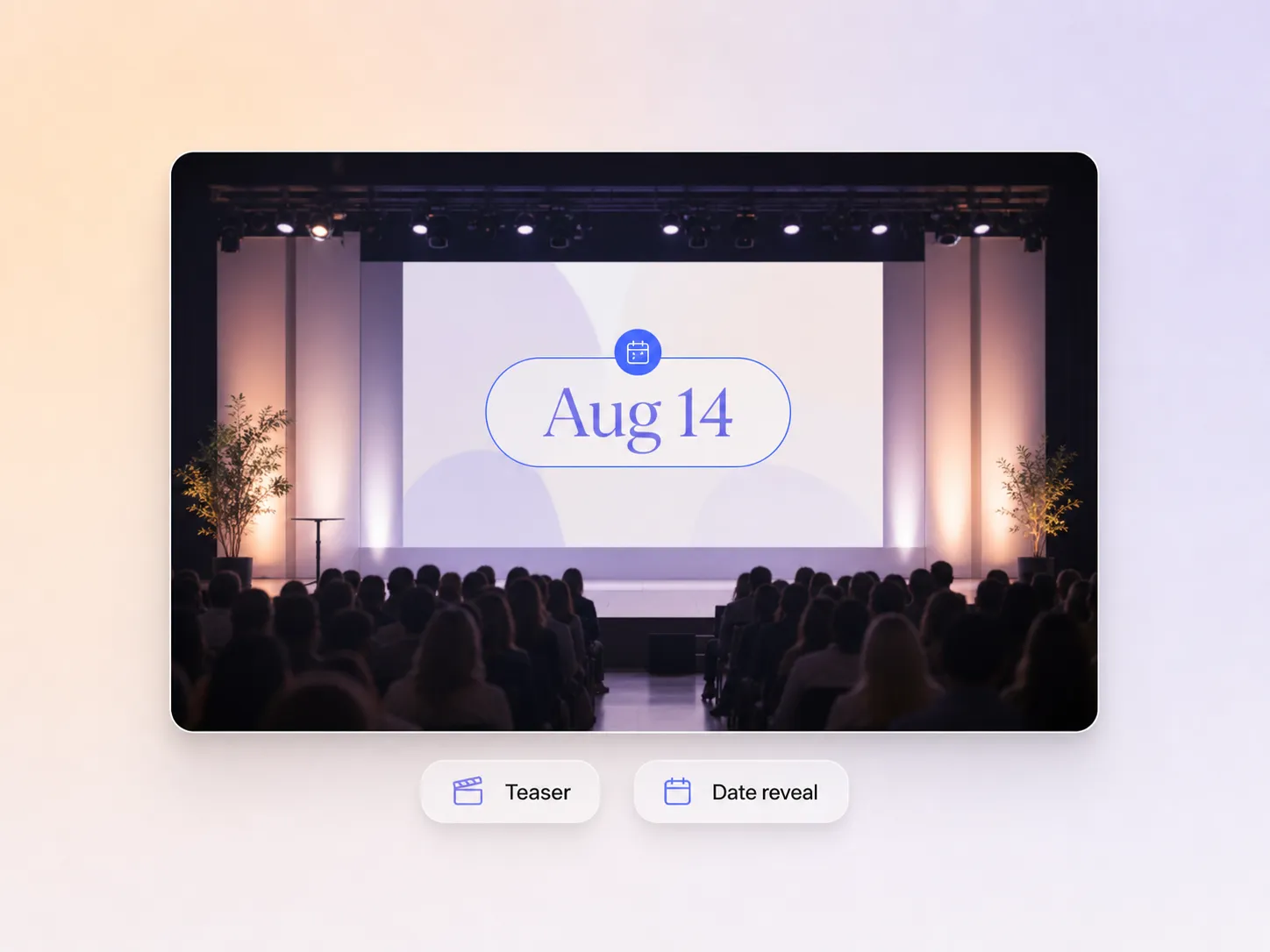 Pexo building hype and a date reveal in an event launch video