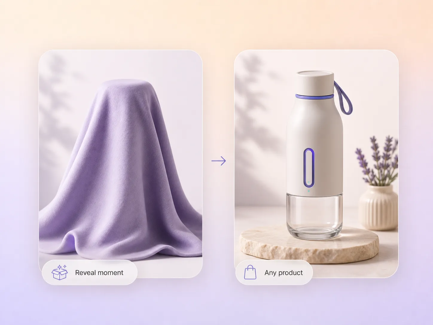 Pexo staging a dramatic hero reveal in a product reveal video