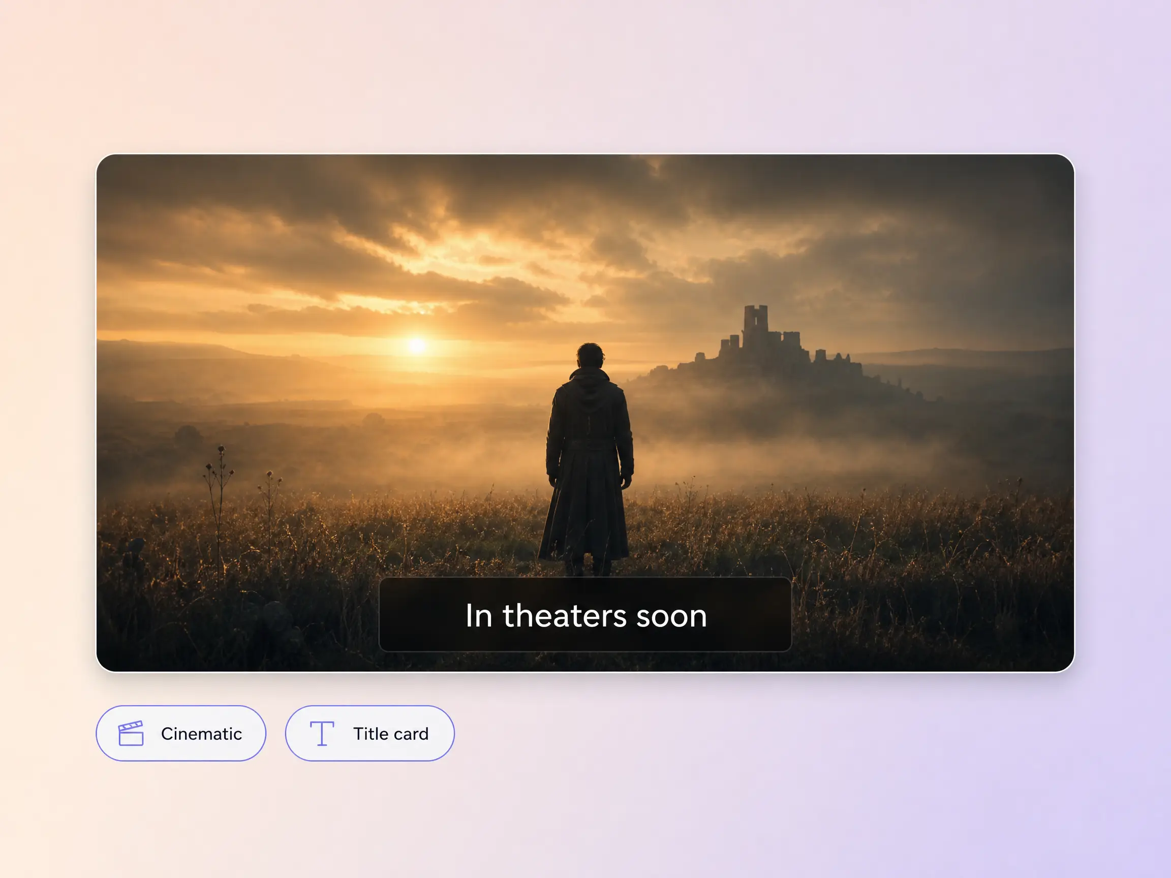 Pexo cutting a cinematic movie trailer from a script