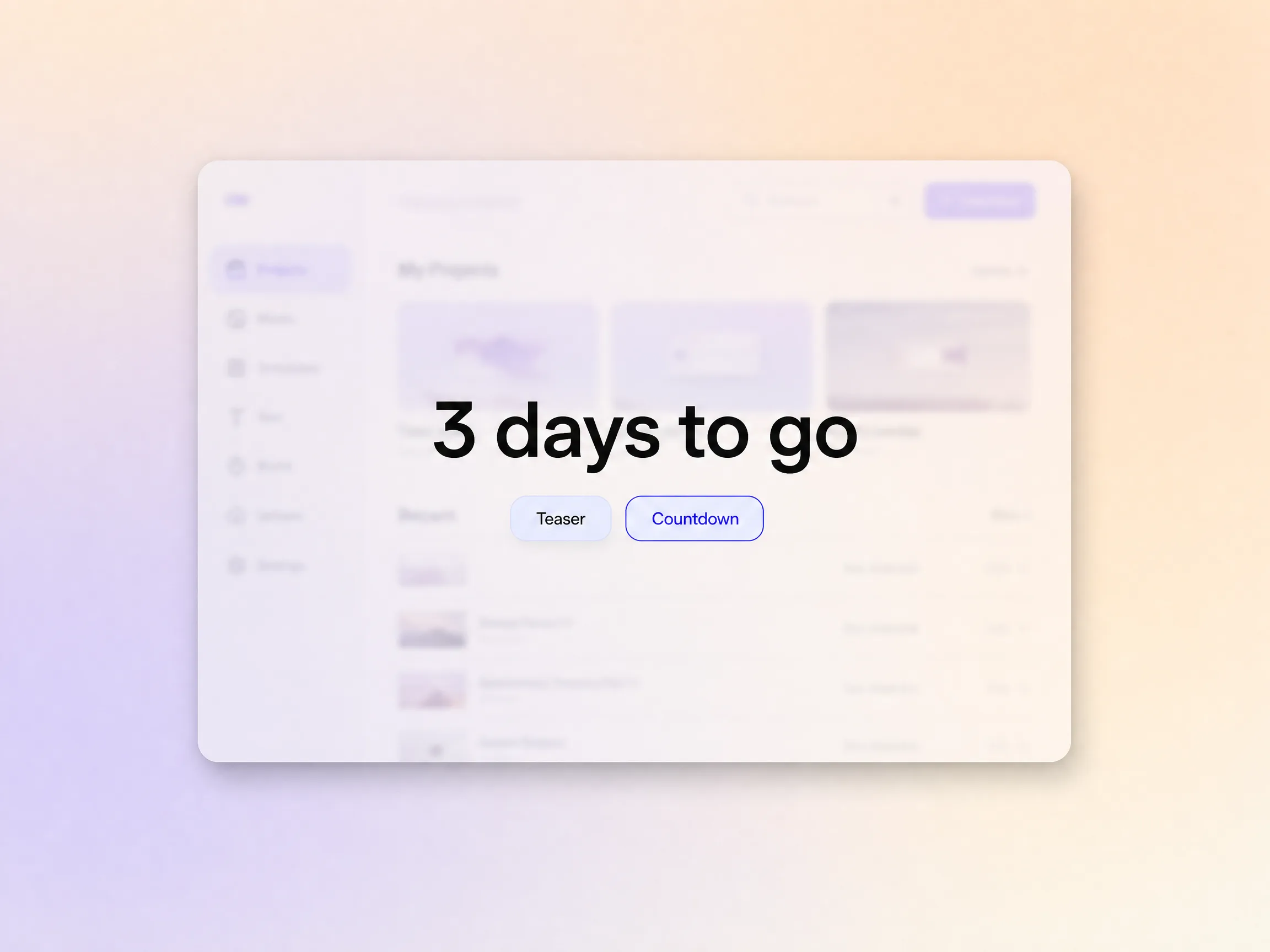 A website launch video building anticipation with a countdown teaser