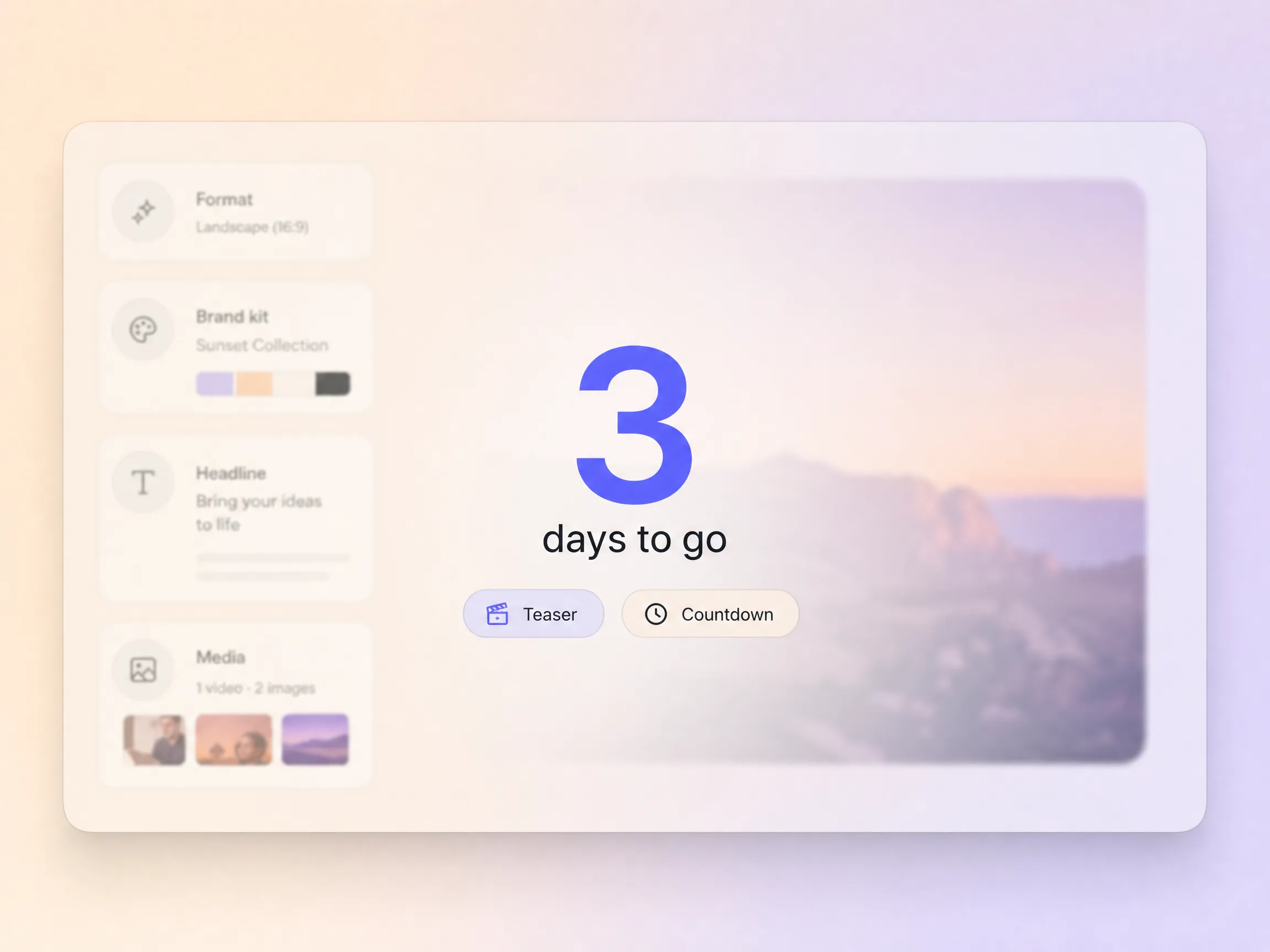 A NFT launch video building anticipation with a countdown teaser