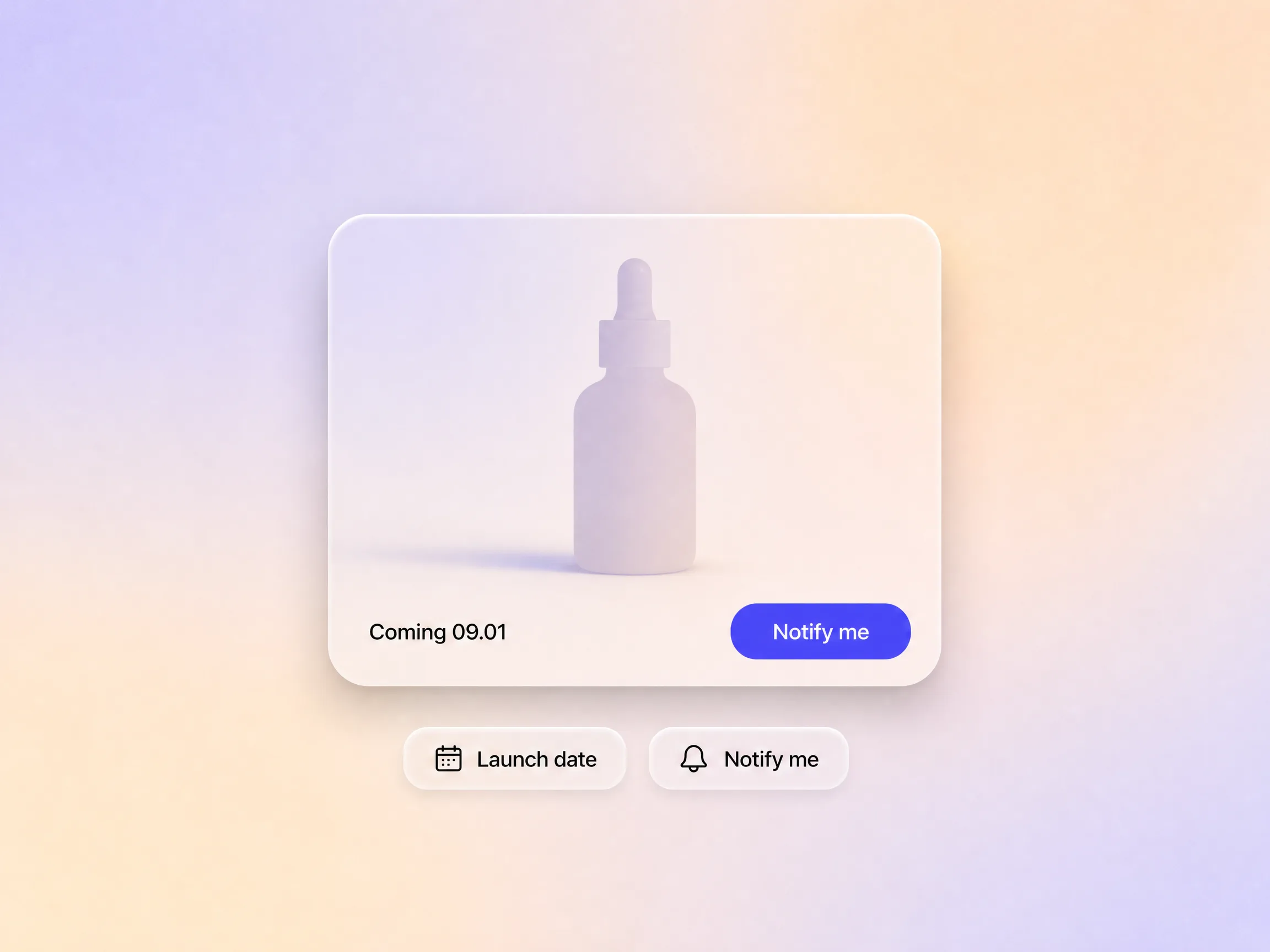 A product reveal video ending on a launch date and a sign-up