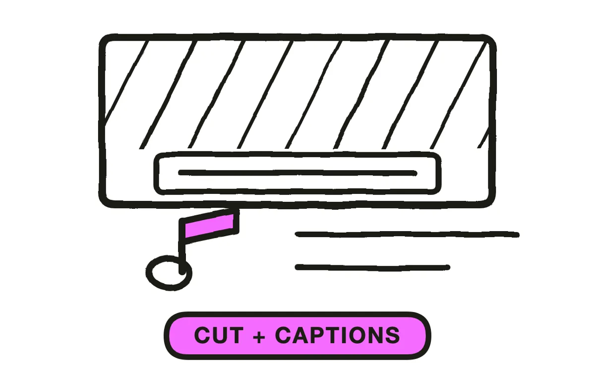 A timeline with dead air removed and step labels added under each clip