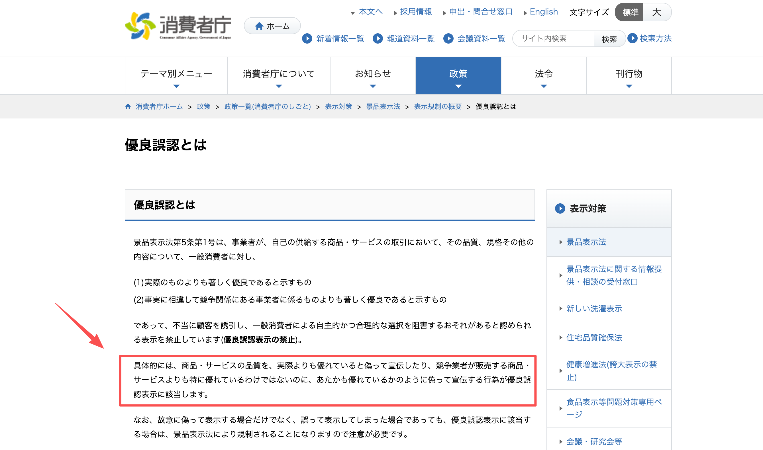 動画広告のメリットを考える際に参考にする消費者庁の優良誤認表示の説明