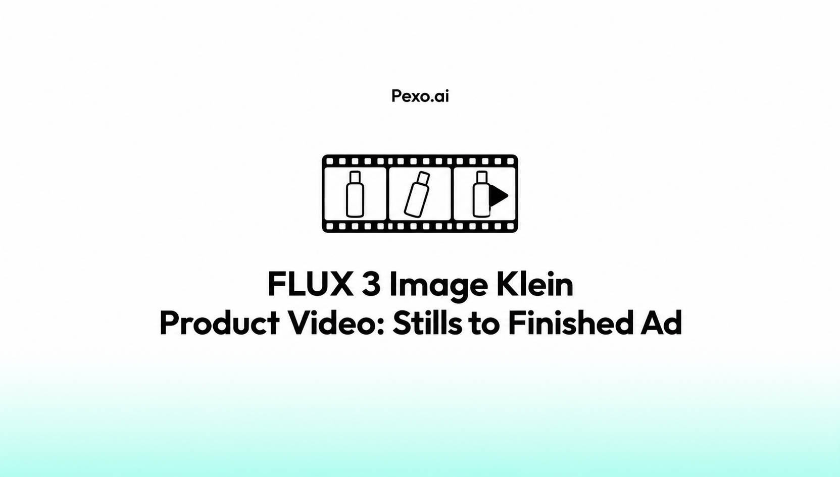 FLUX 3 Image Klein Product Video: Stills to Finished Ad