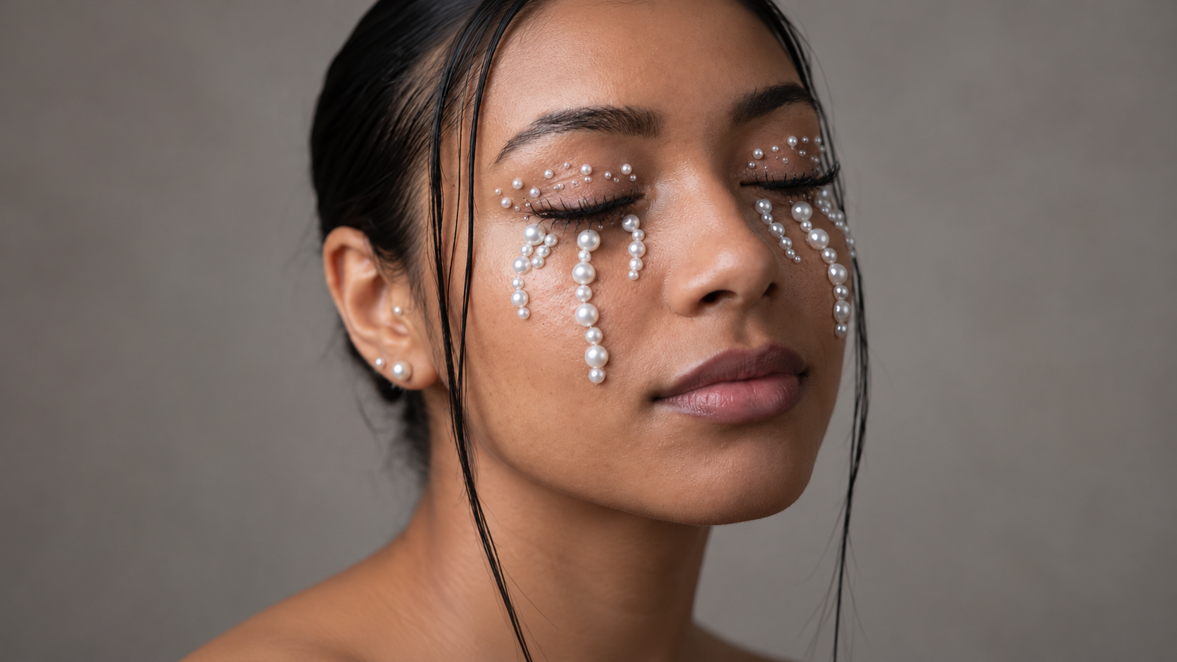 Portrait with decorative makeup