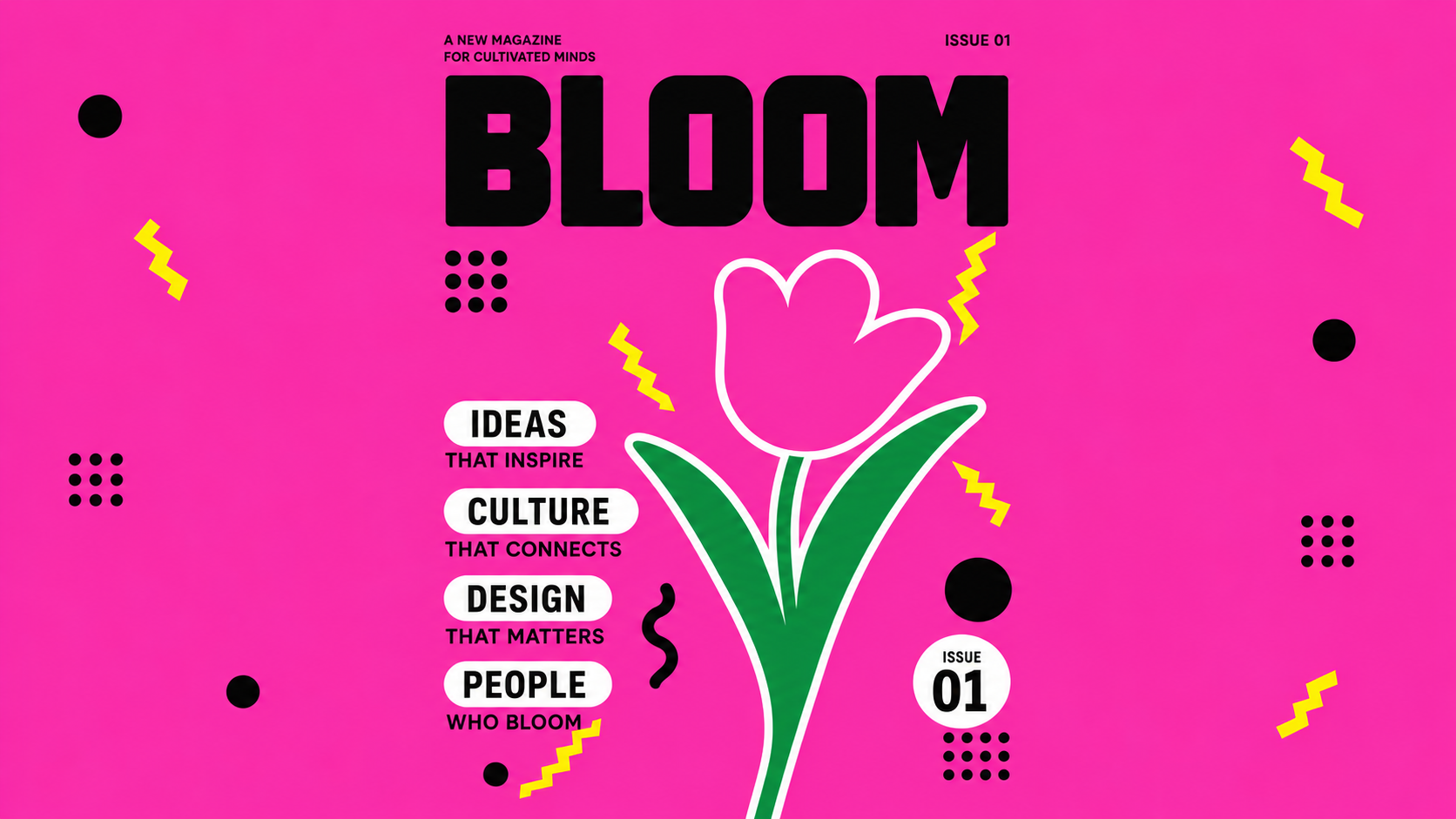 Bloom typography poster