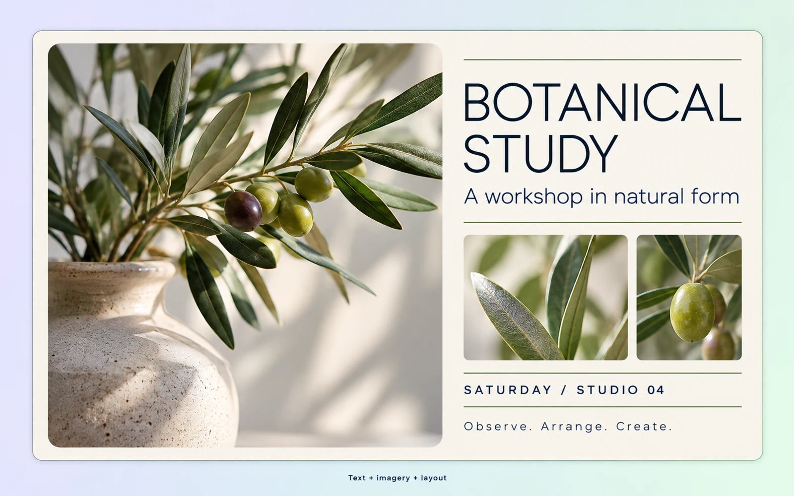 Capability illustration: Text and layout composition