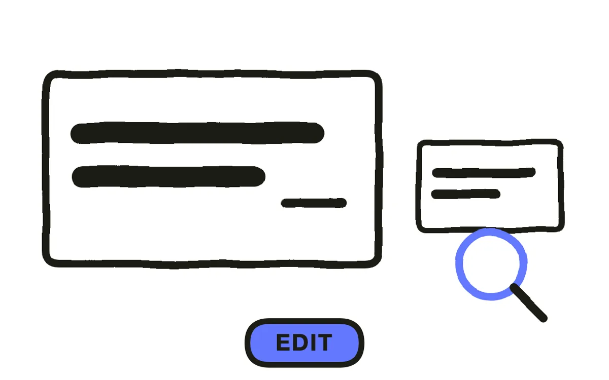 A hand-drawn timeline with several segments crossed out