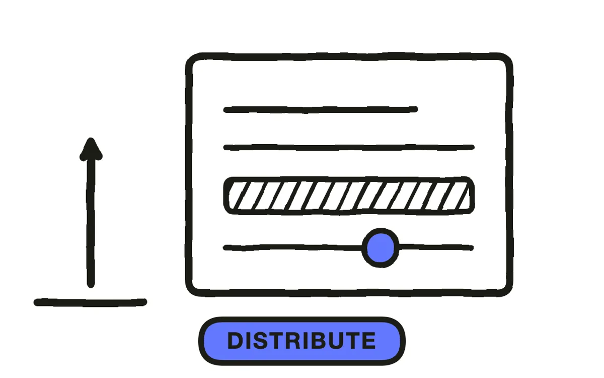 A hand-drawn export dialog with two aspect ratio options labeled Portal and Phone