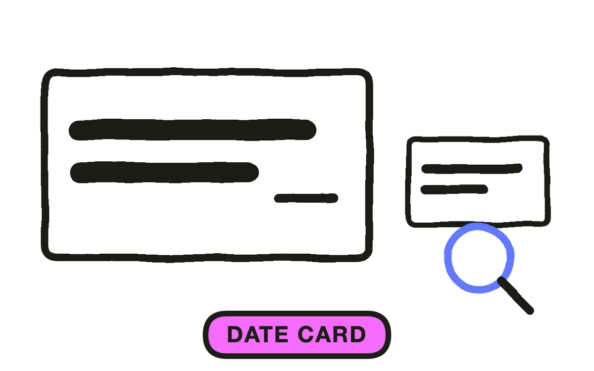 A hand-drawn end card with a date held and a silent beat marked