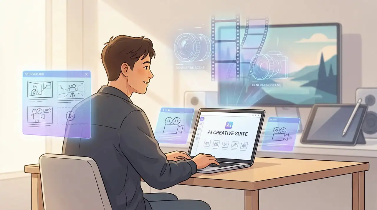 AI video creative suite workflow