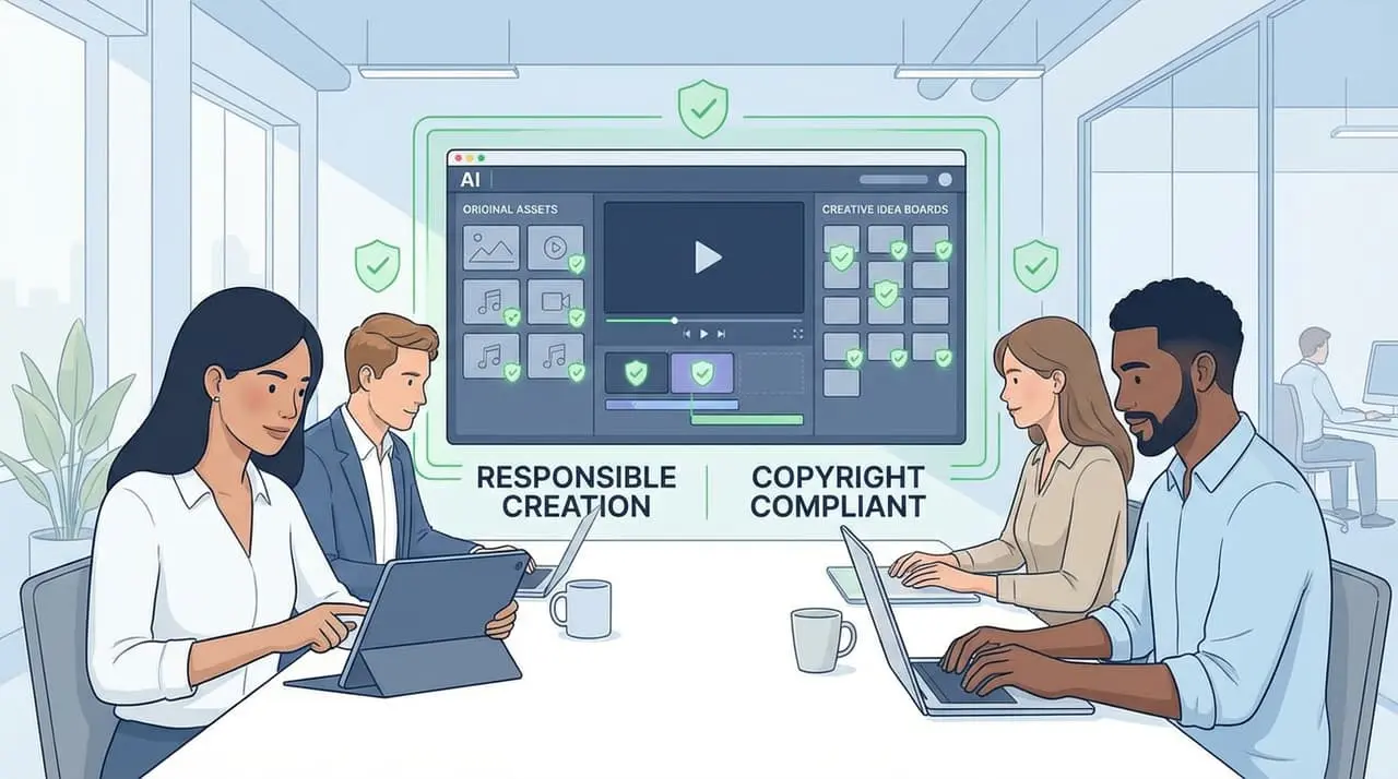 AI video responsible creation copyright compliance