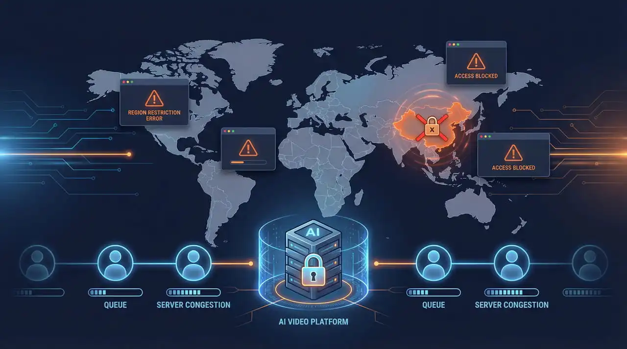 AI video platform region restriction