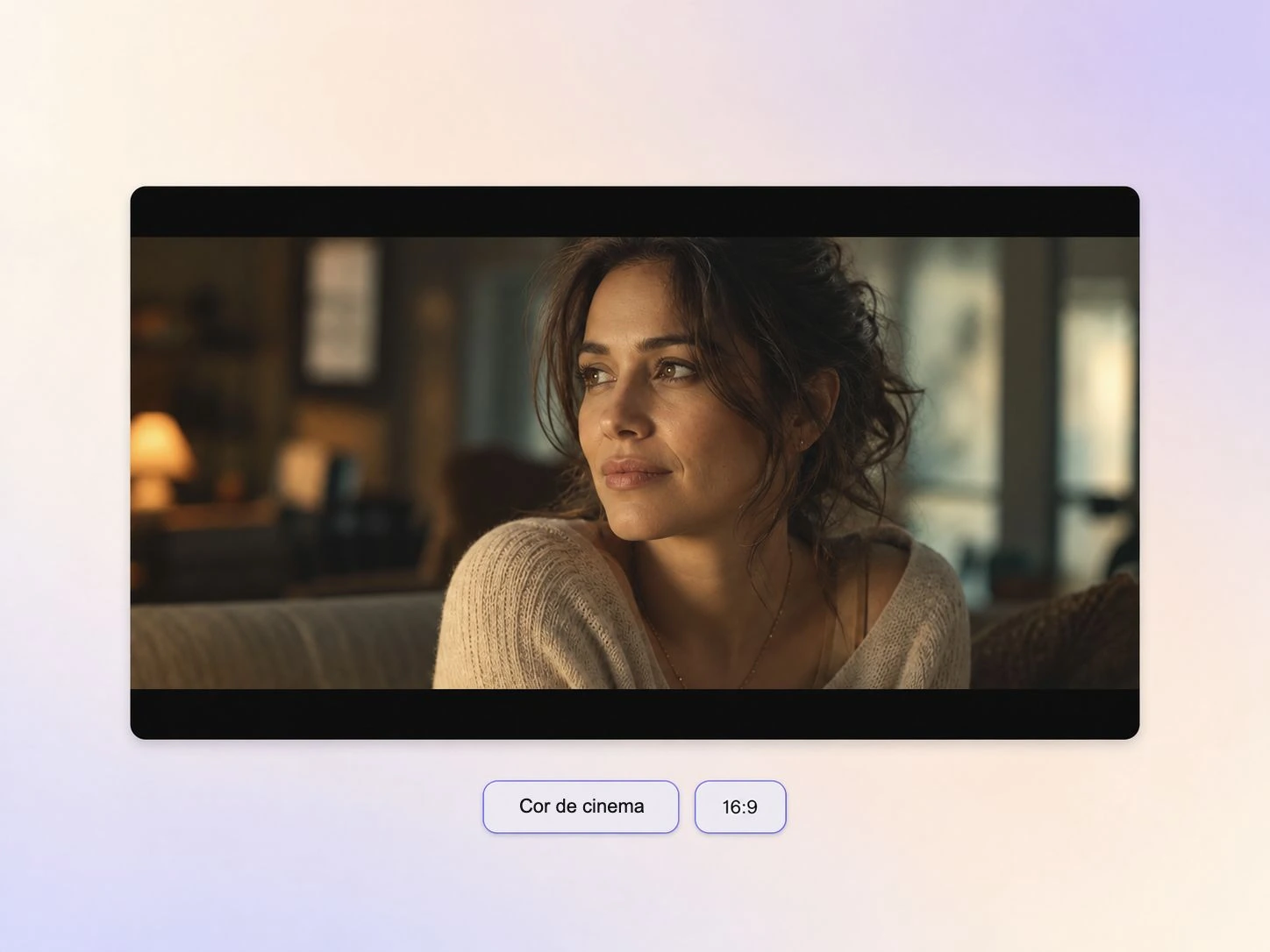 Um trailer de filme com uma gradação de cores cinematográfica